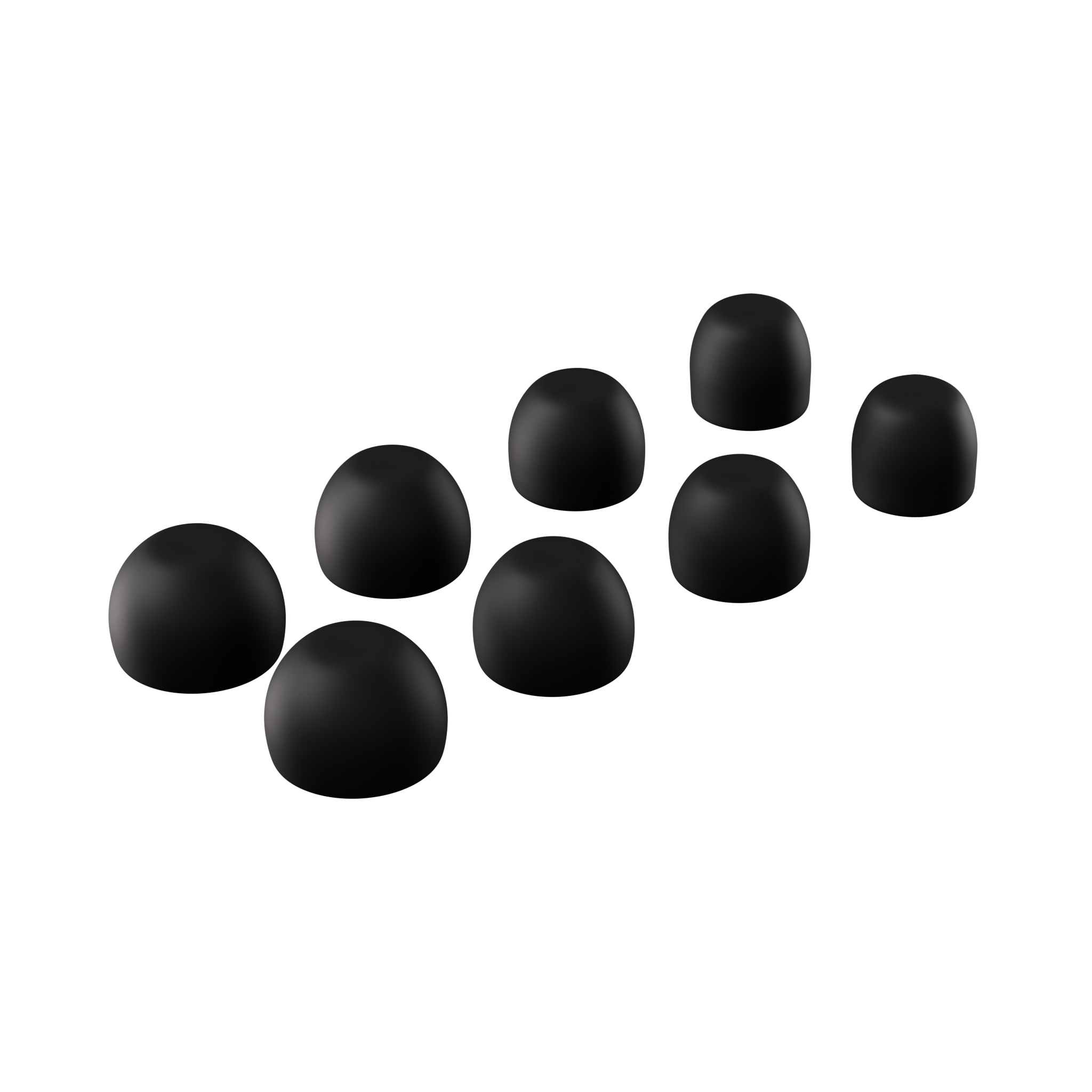 Quiet 2 Ear Tips - Black (Mixed Sizes)